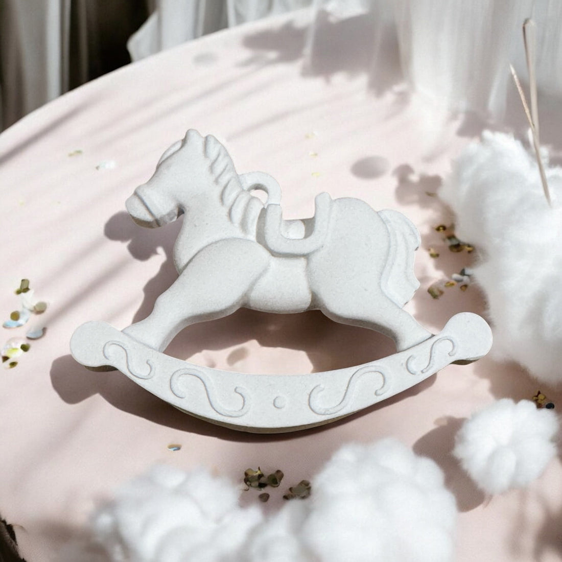 Dobbiaco handmade wax baptism favour by Dolomites Glow, South Tyrol
