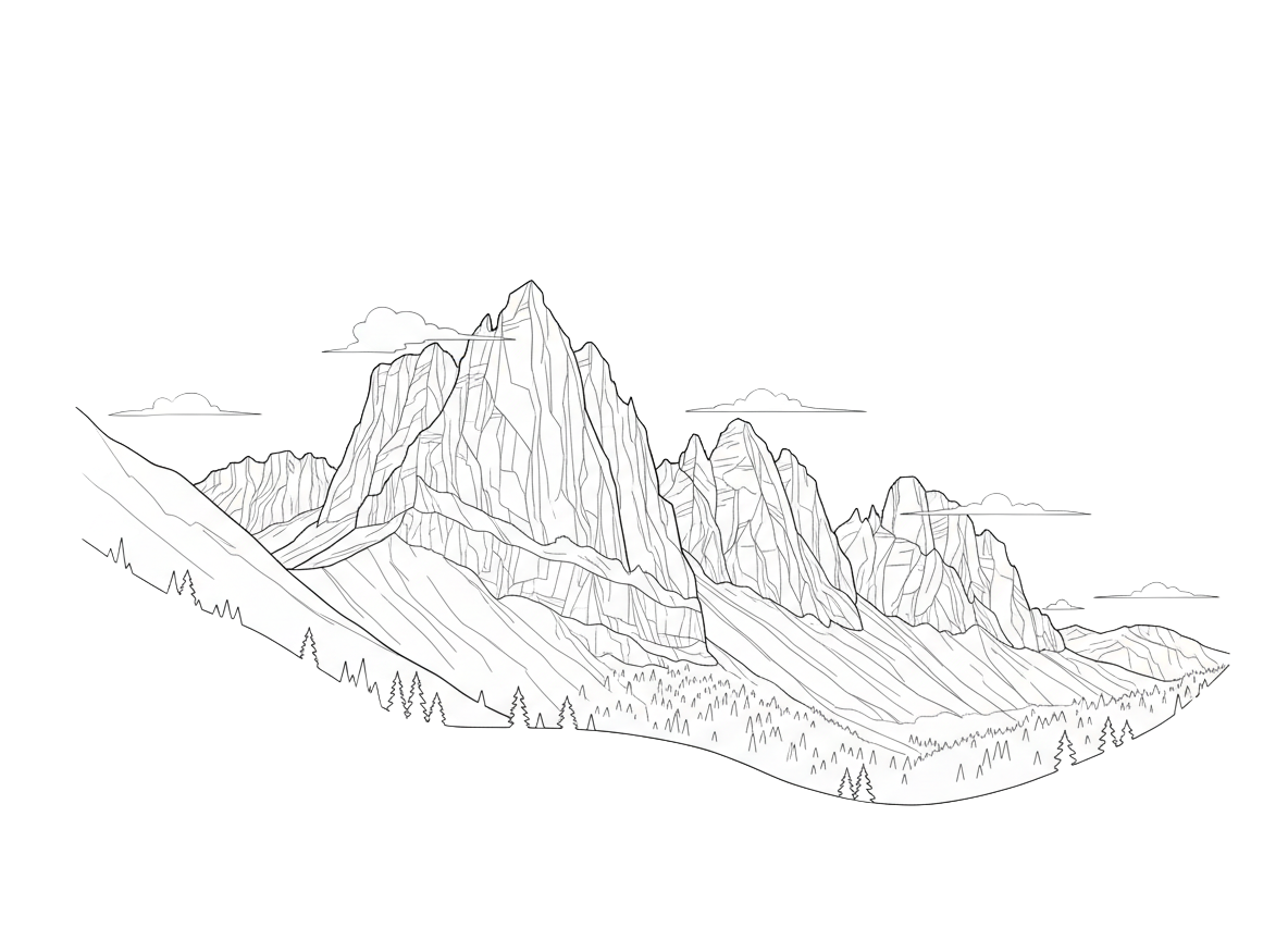 Civetta — handmade candle illustration, Dolomites Glow