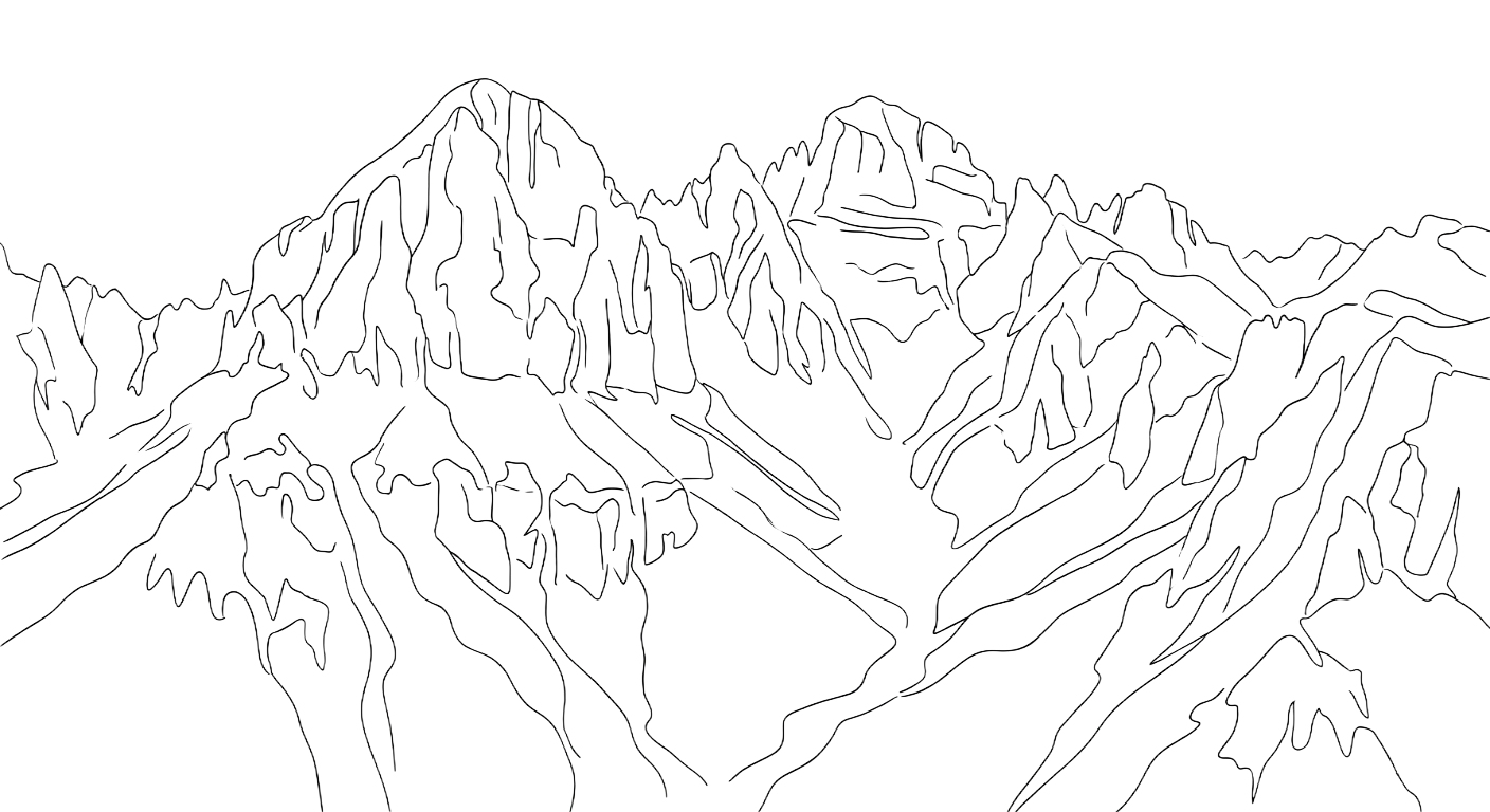 Tofane — handmade candle illustration, Dolomites Glow