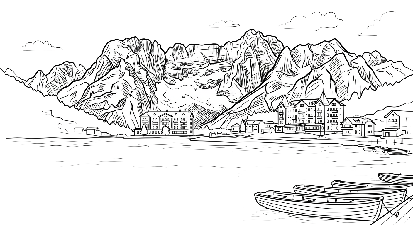 Misurina — handmade candle illustration, Dolomites Glow