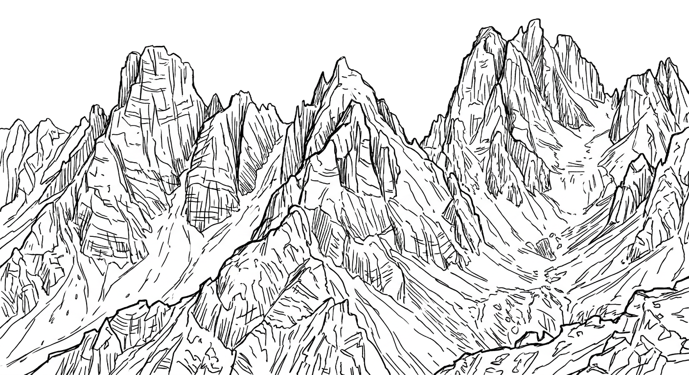 Dolomia — handmade candle illustration, Dolomites Glow